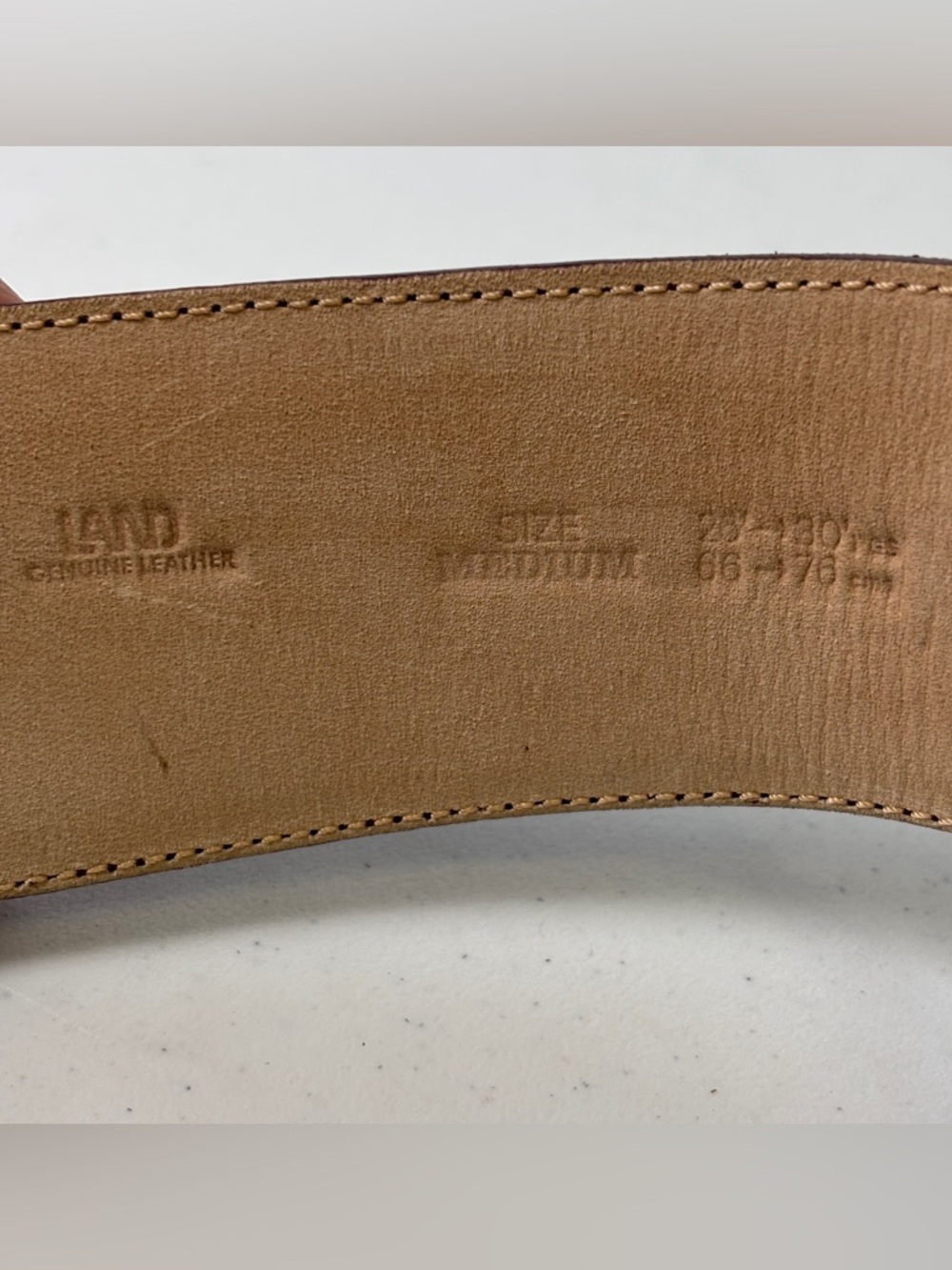 Land Dark Burgendy Leather Belt - Picture 4 of 6
